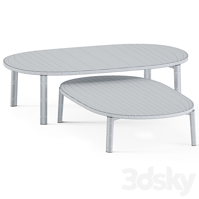 Coffee Tables Tavolino FLY-c 135 by Novamobili 3DS Max Model - thumbnail 3