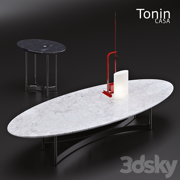 Coffee tables Tonincasa Parioli 3DS Max - thumbnail 1