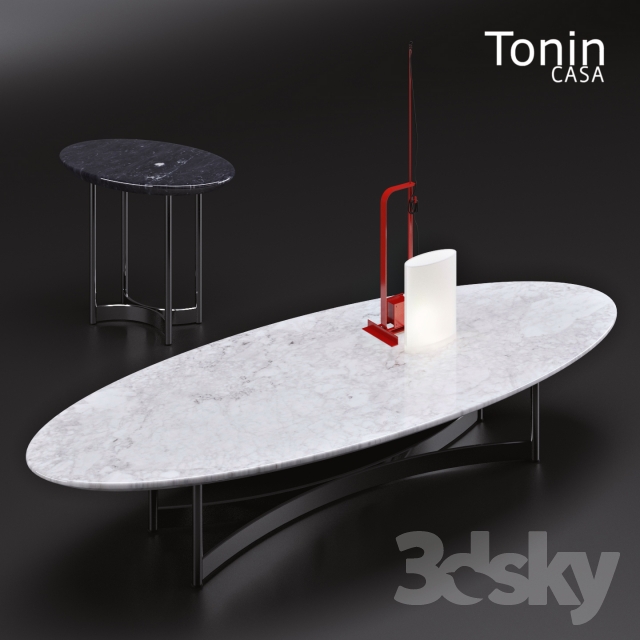 Coffee tables Tonincasa Parioli 3DS Max - thumbnail 3