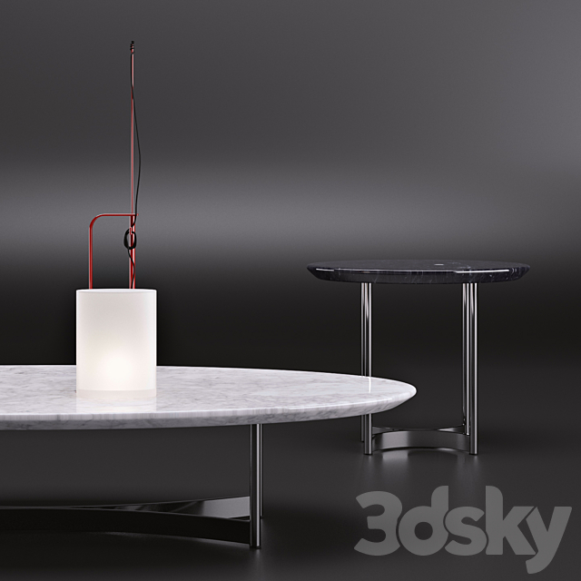 Coffee tables Tonincasa Parioli 3DS Max Model - thumbnail 2