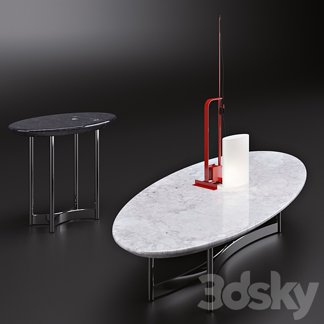 Coffee tables Tonincasa Parioli 3DS Max Model - thumbnail 3