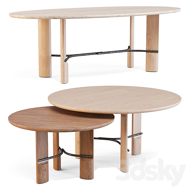 Collection Particulière: HUB – Dining Tables 3ds Max - thumbnail 1