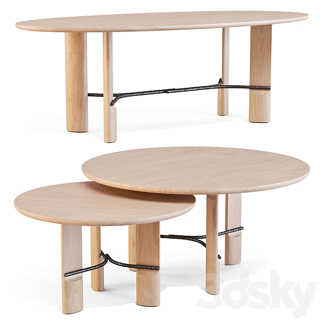 Collection Particulière: HUB – Dining Tables 3ds Max - thumbnail 3