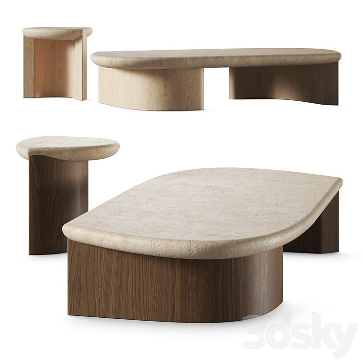 Collection Particulière Lady R Coffee Tables 3DS Max Model - thumbnail 1