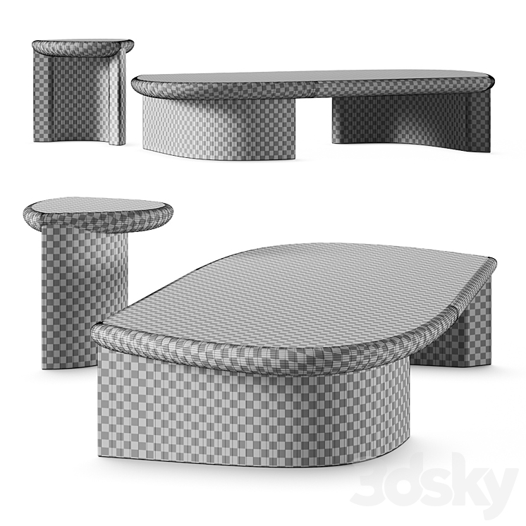 Collection Particulière Lady R Coffee Tables 3DS Max Model - thumbnail 2