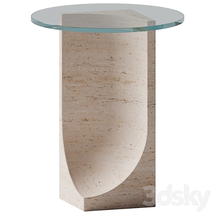 Collector- EDGE side coffee table 3DS Max Model - thumbnail 1