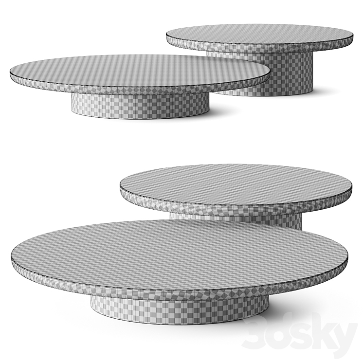 Collector Lessa Coffee Tables 3DS Max Model - thumbnail 2