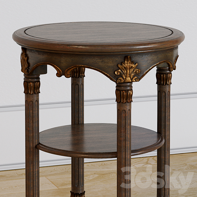 Column Accent Table 3DS Max Model - thumbnail 2