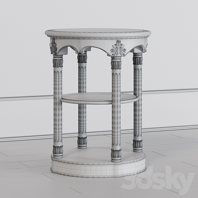 Column Accent Table 3DS Max Model - thumbnail 3