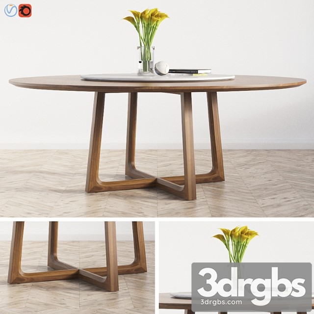 Concorde round dinning table poliform_1 2 3dsmax Download - thumbnail 1