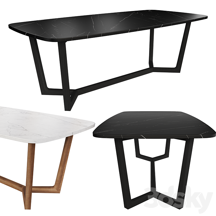 Concorde table by Poliform 3DS Max - thumbnail 2