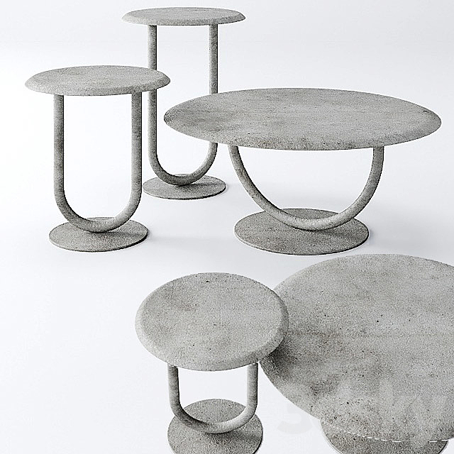 Concrete wire tables 3DSMax File - thumbnail 1