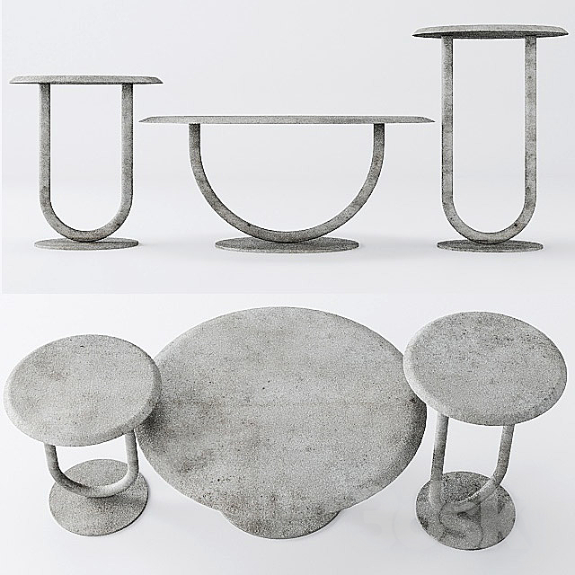 Concrete wire tables 3DSMax File - thumbnail 2