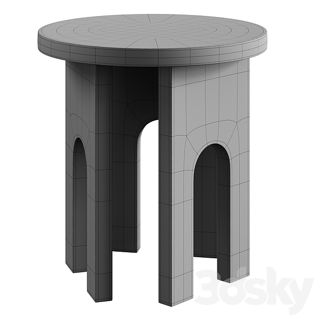 CONNECTING TABLE ROUND 3ds Max - thumbnail 2