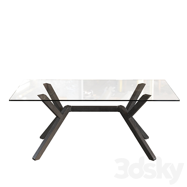 Connubia CB4728-FR180 Mikado Dining Table 3DS Max Model - thumbnail 2