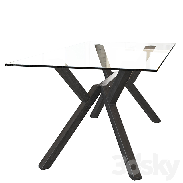 Connubia CB4728-FR180 Mikado Dining Table 3DS Max Model - thumbnail 4