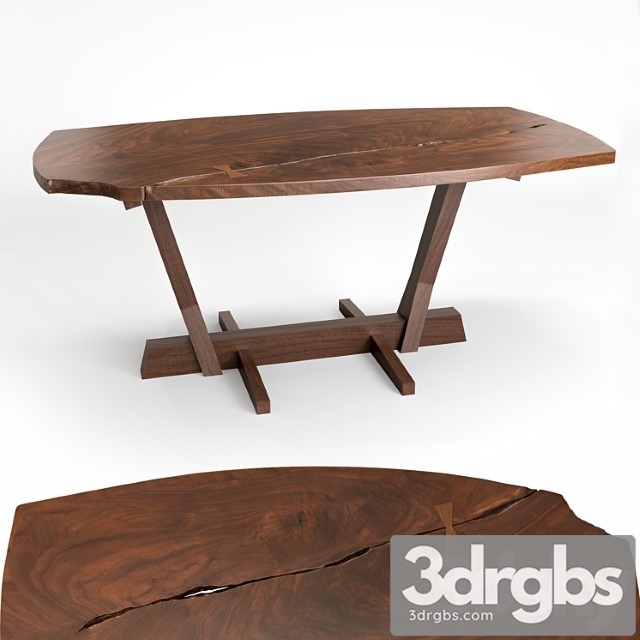 Conoid Dining Table By George Nakashima 3dsmax Download - thumbnail 1