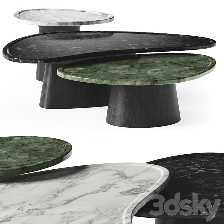 Contemporary Bunching Coffee Tables 3DS Max - thumbnail 1