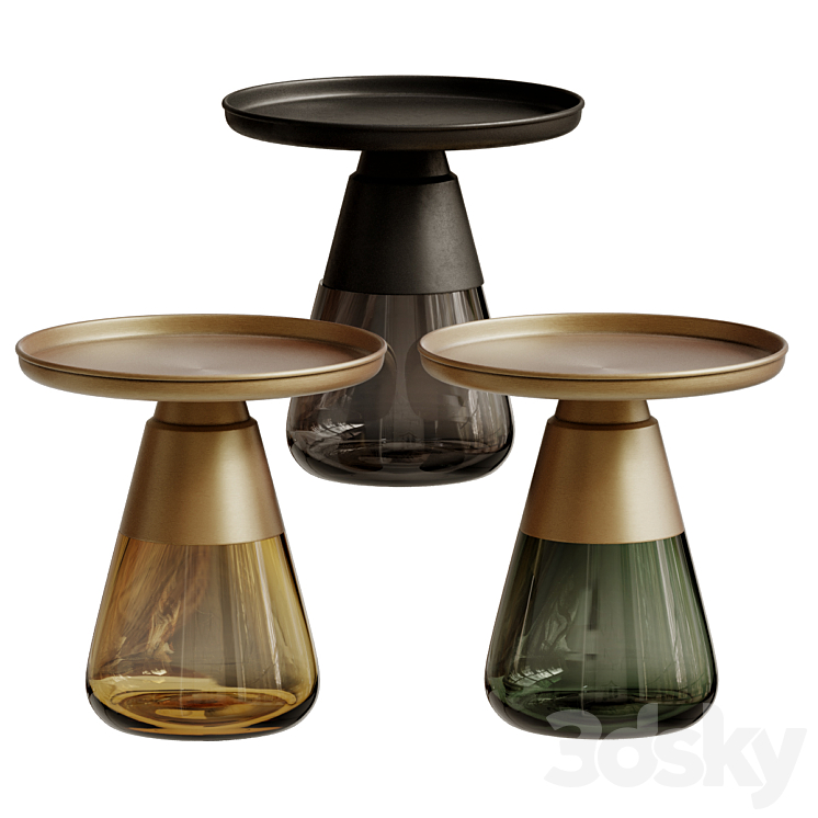 Contemporary Glass Table Perfect for a side or coffee table 3DS Max Model - thumbnail 1