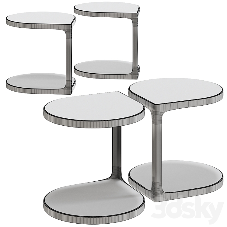 Coot by Tacchini Side Table 3DS Max - thumbnail 2