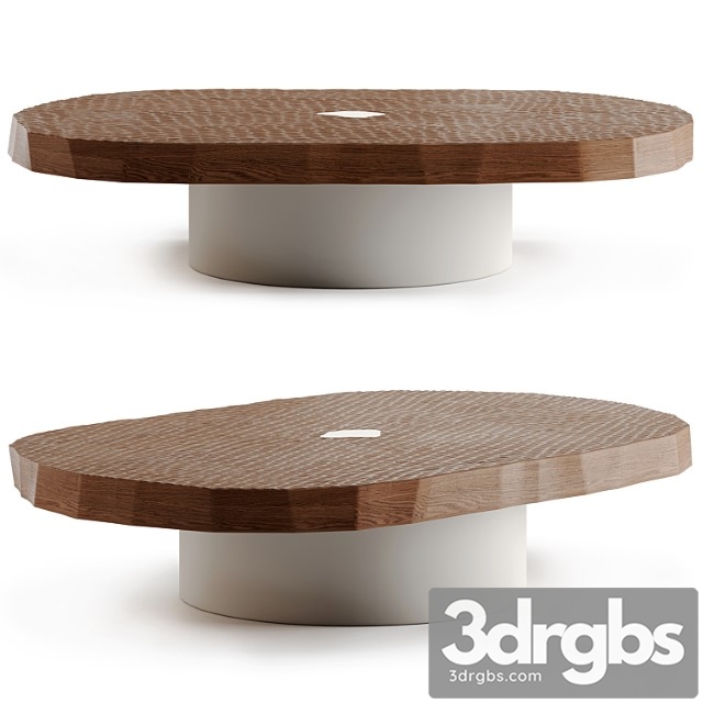 Craft oval coffee table by pierre augustin rose - thumbnail 1