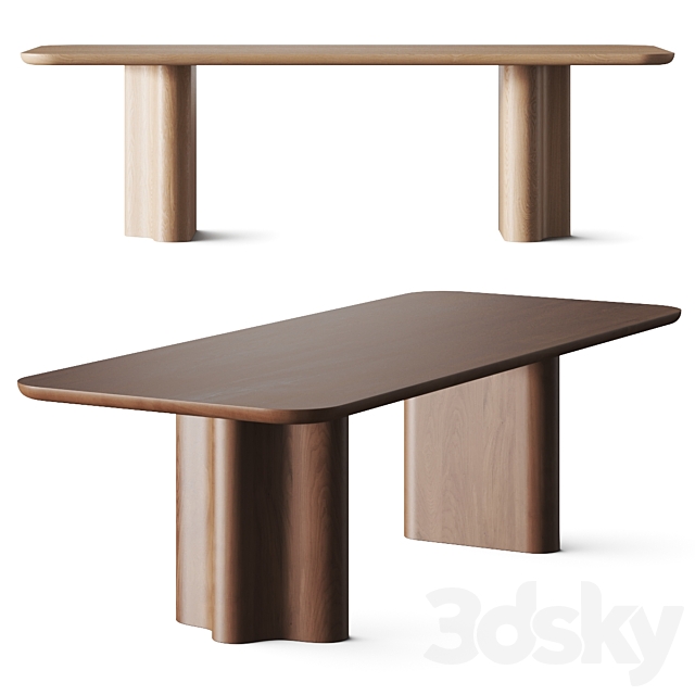 Crate and Barrel Carena Dining Table 3ds Max - thumbnail 1