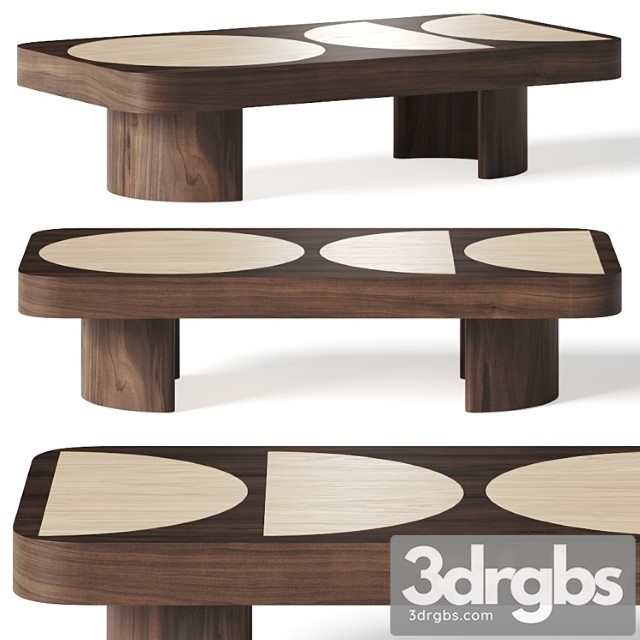 Crate And Barrel Lane Coffee Table 3dsmax Download - thumbnail 1