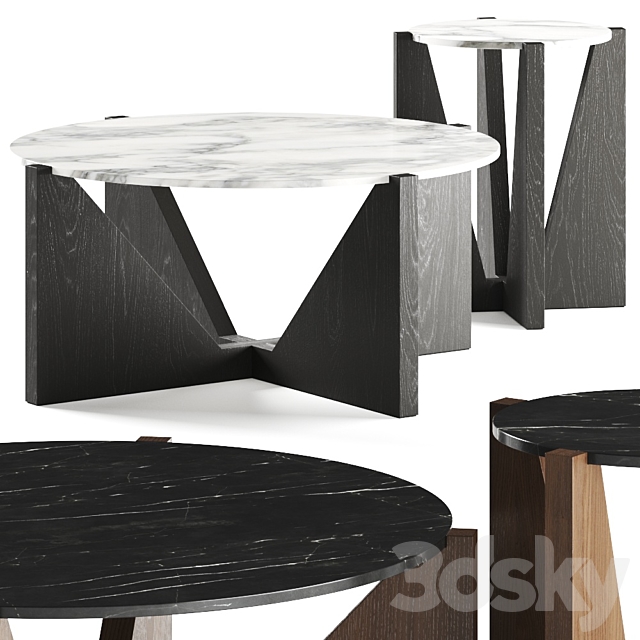 Crate and Barrel Miro Coffee Tables 3DSMax File - thumbnail 2