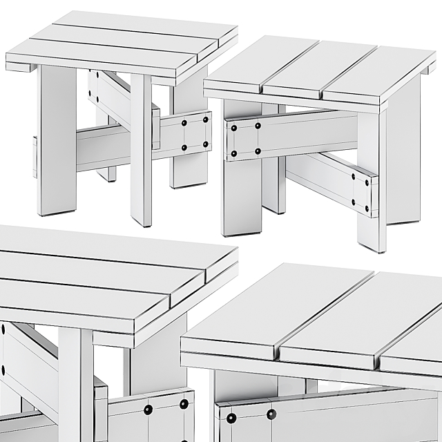 Crate Outdoor Table by Hay 3DS Max Model - thumbnail 6