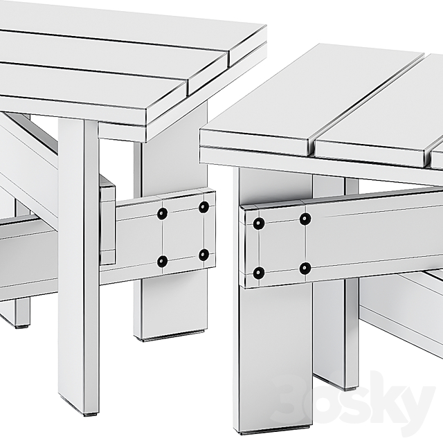 Crate Outdoor Table by Hay 3DS Max Model - thumbnail 7