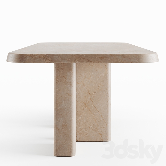 Cruz Outdoor Rectangular Dining Table 3ds Max - thumbnail 2