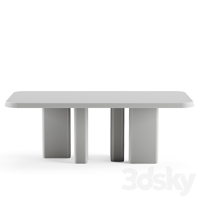 Cruz Outdoor Rectangular Dining Table 3ds Max - thumbnail 3