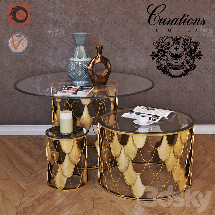 Curations Limited collection of tables Moscow 3DS Max - thumbnail 1