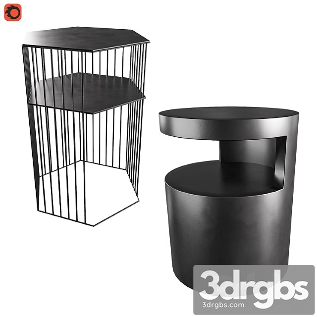 Curbstone metal topim, bedside table newark la redoute - thumbnail 1