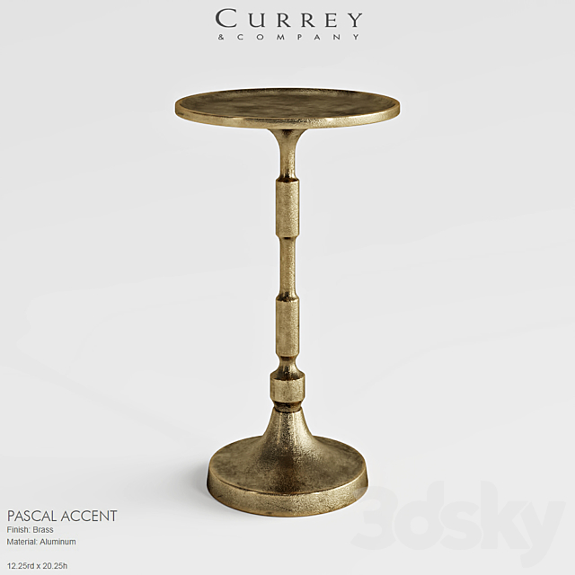 Currey Pascal Accent table 3ds Max - thumbnail 1