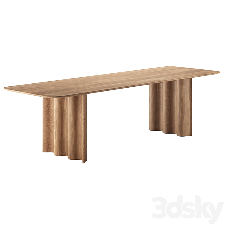 CURTAIN | Rectangular table by ZEITRAUM 3DS Max Model - thumbnail 2