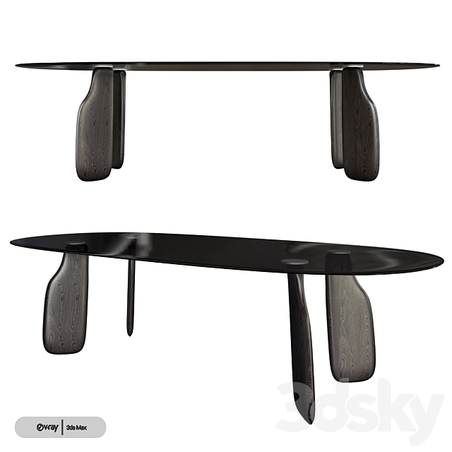 Dante Bavaresk Oval Table 3DSMax File - thumbnail 1