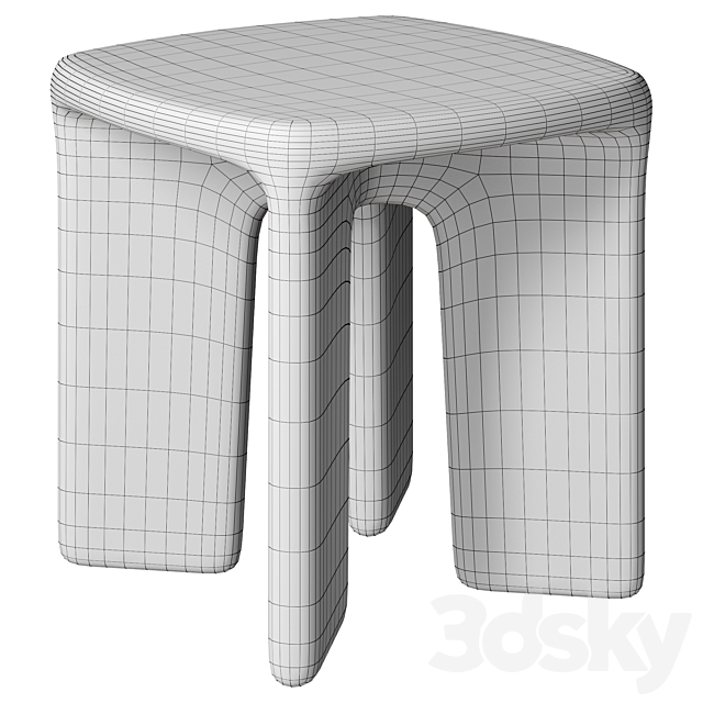 Dante End Table by Four Hands 3ds Max - thumbnail 3