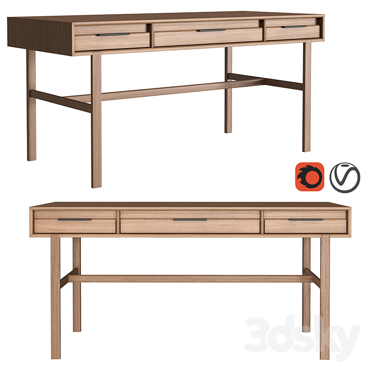 Dantone Home JP Line 6.0 Desk 3DS Max - thumbnail 1