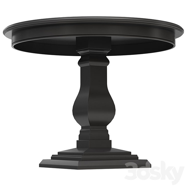 Dantone Home Round dining table 3DS Max - thumbnail 2