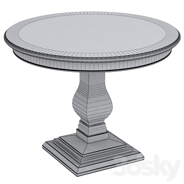 Dantone Home Round dining table 3DSMax File - thumbnail 3