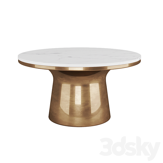 Dantone Home Set Coffee Table – Cork 3DS Max Model - thumbnail 2