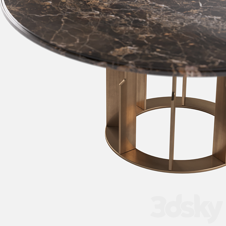 Daytona aston dining table 3DS Max Model - thumbnail 2