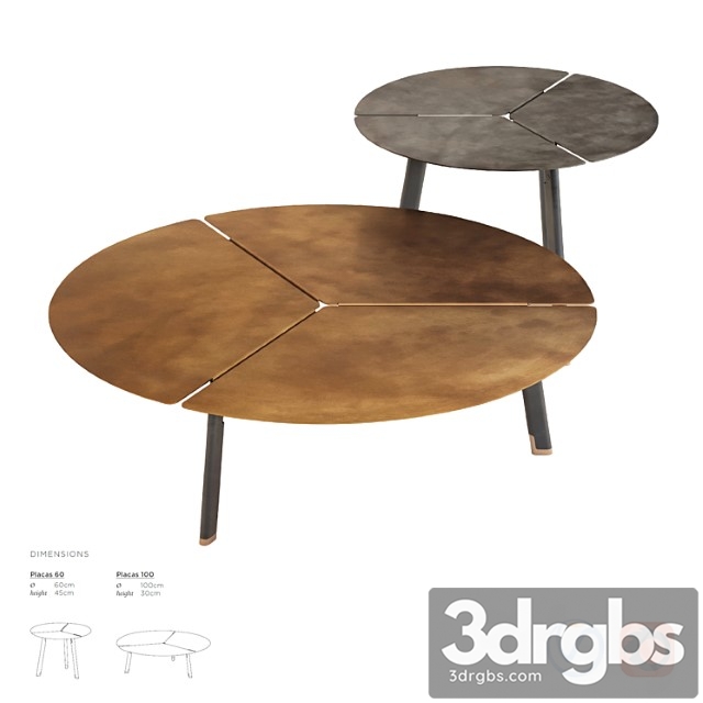 De castelli placas side table 2 3dsmax Download - thumbnail 1