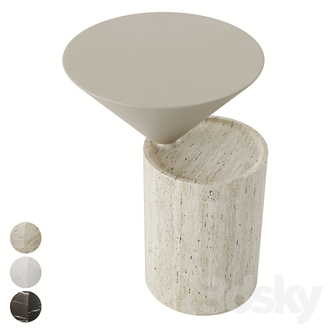 DE LA ESPADA LAUREL SIDE TABLE IN MARBLE 3DS Max Model - thumbnail 2