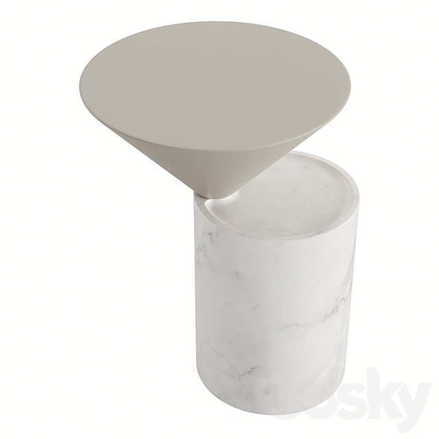 DE LA ESPADA LAUREL SIDE TABLE IN MARBLE 3DS Max Model - thumbnail 4