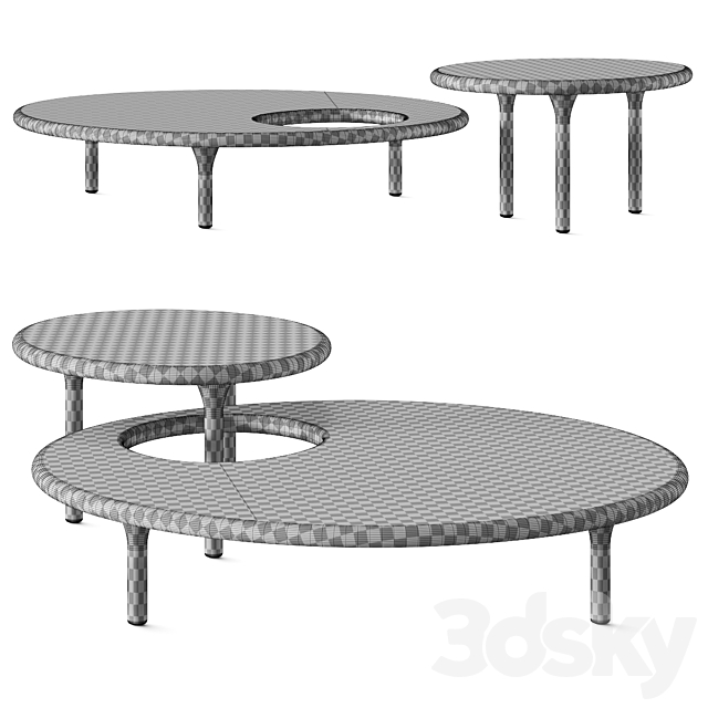 De Padova Honore Marble Coffee Tables 3ds Max - thumbnail 2