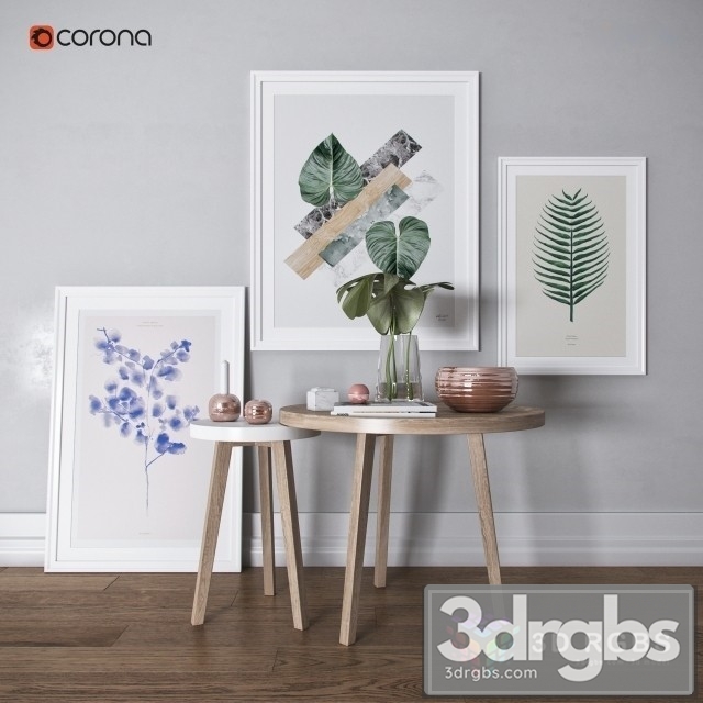 Decor Set White 3dsmax Download - thumbnail 1