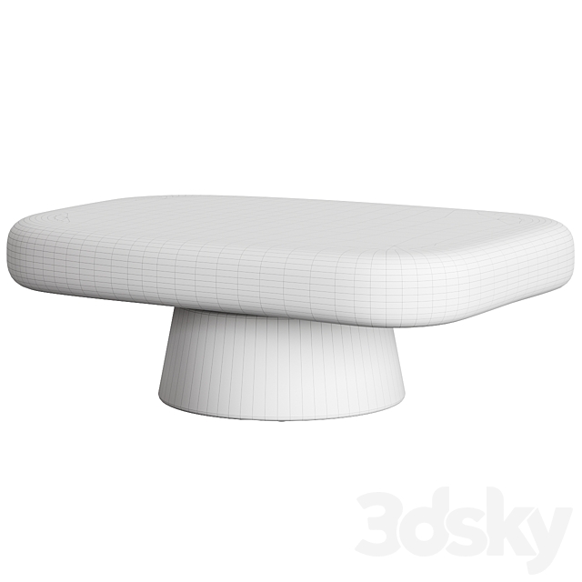 Derrico Acacia Wood Coffee Table 3ds Max - thumbnail 2