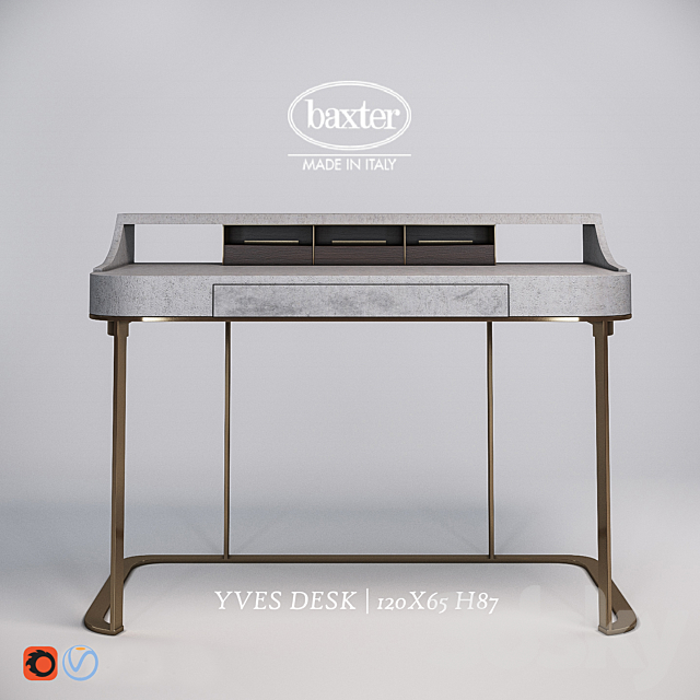 Desk baxter Yves desk 3DSMax File - thumbnail 1